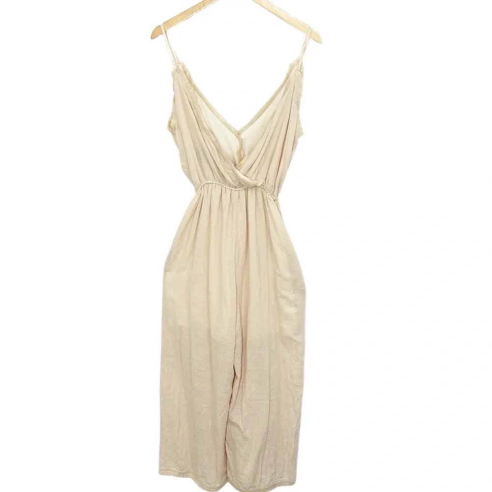 CITIZEN NOMADE SoHo Jumpsuit Crossover In Cream Bohemian Style Size Medium - Picture 5 of 7